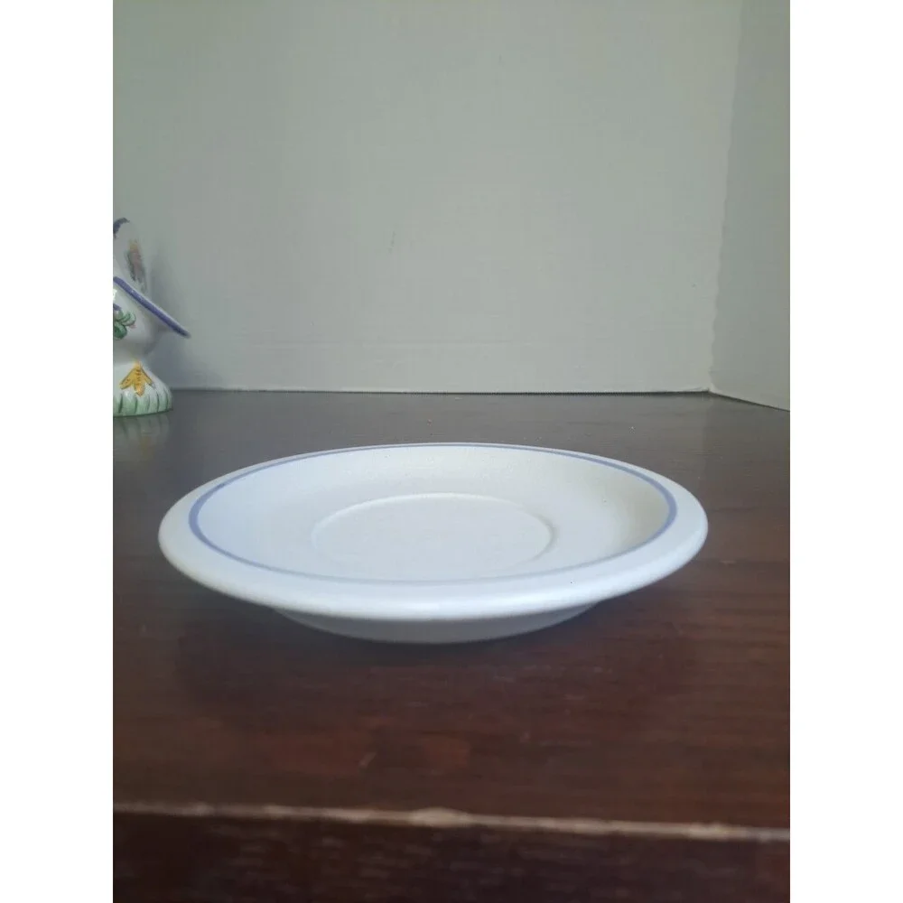 Vintage  Pfaltzgraff Blue And White Stoneware 6.5in Saucer